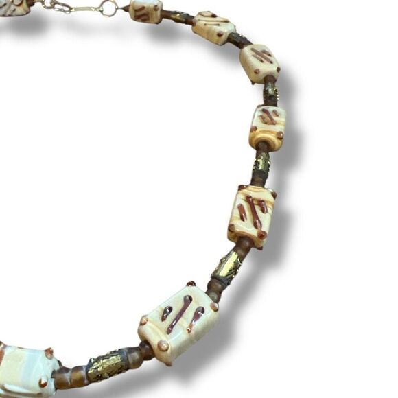 Bundle Sale 3 for $15 | 20-Inch Necklace with Unique Beads and Stone Pendant - Picture 8 of 9